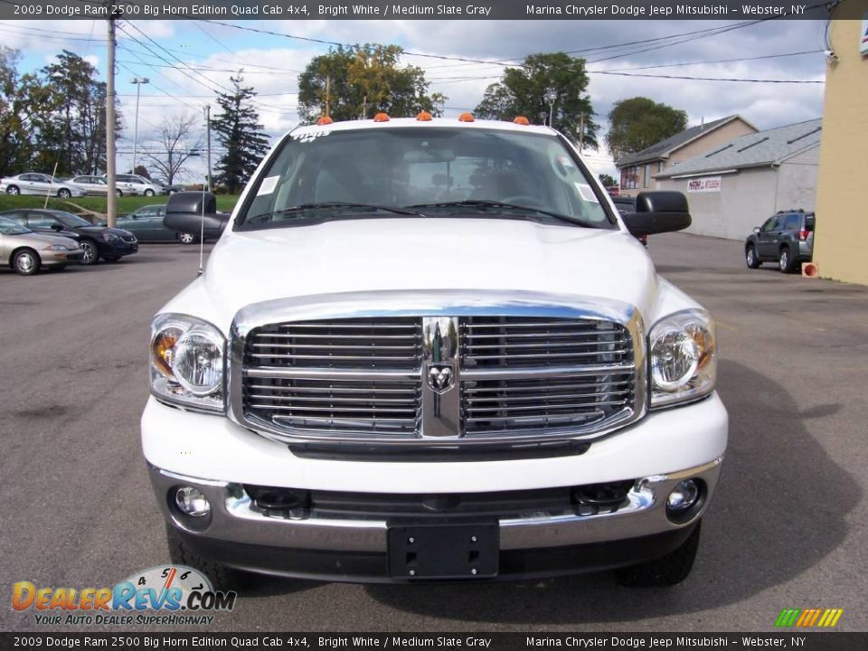 2009 Dodge Ram 2500 Big Horn Edition Quad Cab 4x4 Bright White / Medium Slate Gray Photo #8