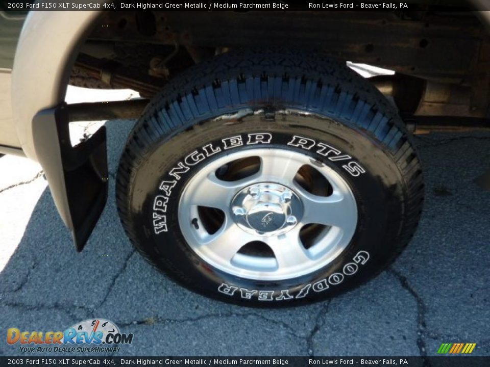 2003 Ford F150 XLT SuperCab 4x4 Dark Highland Green Metallic / Medium Parchment Beige Photo #11