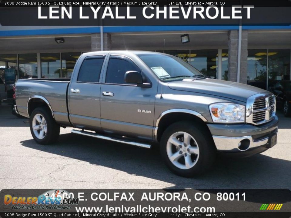 2008 Dodge Ram 1500 ST Quad Cab 4x4 Mineral Gray Metallic / Medium Slate Gray Photo #1