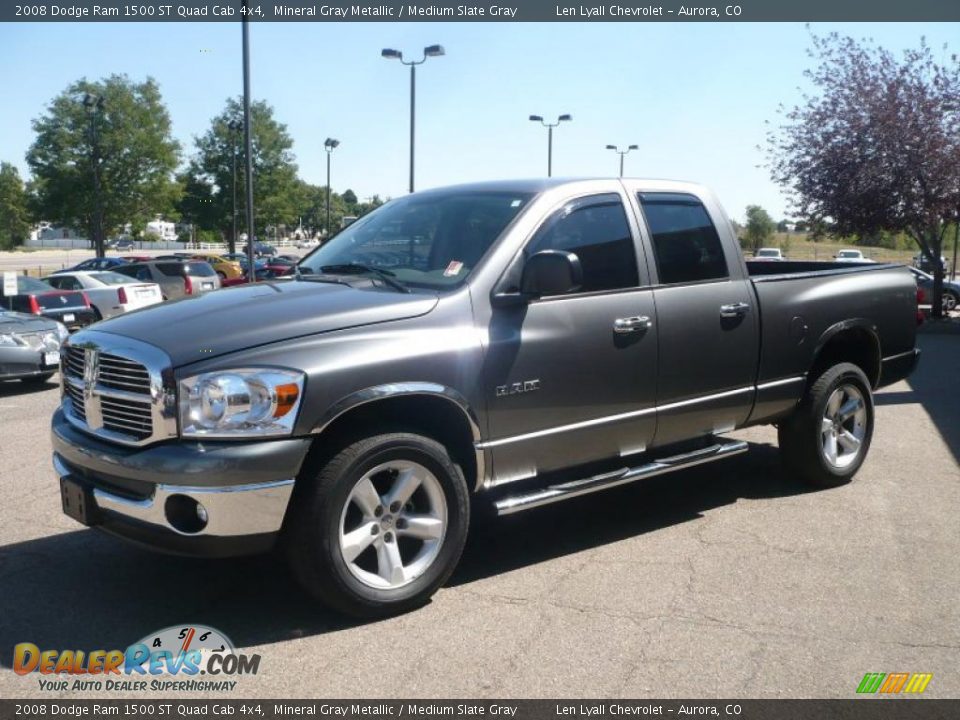 2008 Dodge Ram 1500 ST Quad Cab 4x4 Mineral Gray Metallic / Medium Slate Gray Photo #2