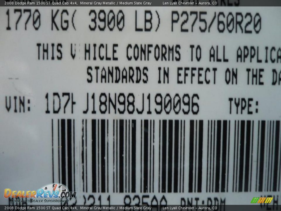 2008 Dodge Ram 1500 ST Quad Cab 4x4 Mineral Gray Metallic / Medium Slate Gray Photo #31
