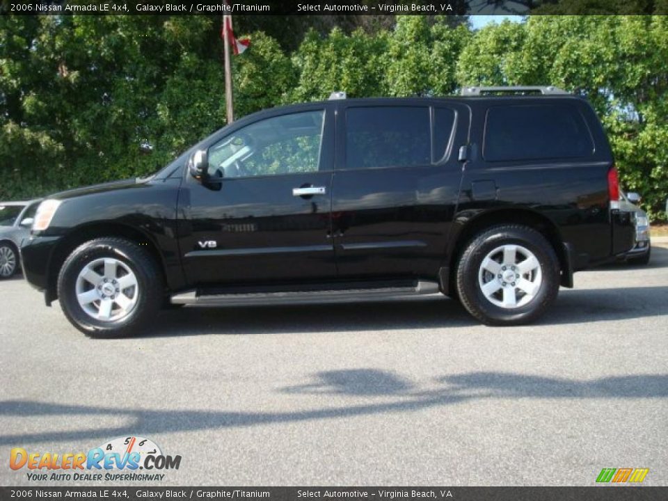 2006 Nissan Armada LE 4x4 Galaxy Black / Graphite/Titanium Photo #3