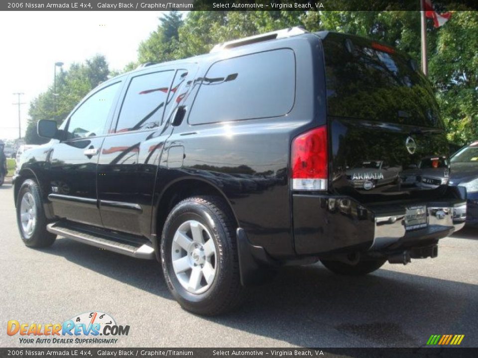 2006 Nissan Armada LE 4x4 Galaxy Black / Graphite/Titanium Photo #4