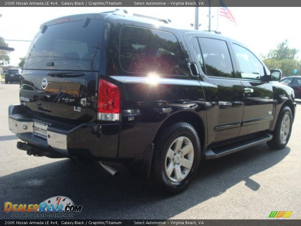 2006 Nissan Armada LE 4x4 Galaxy Black / Graphite/Titanium Photo #5