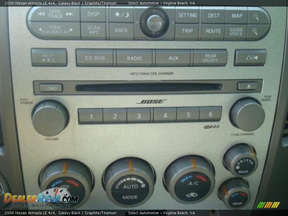 2006 Nissan Armada LE 4x4 Galaxy Black / Graphite/Titanium Photo #18