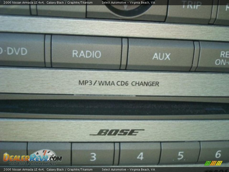 2006 Nissan Armada LE 4x4 Galaxy Black / Graphite/Titanium Photo #19