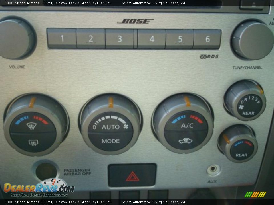 2006 Nissan Armada LE 4x4 Galaxy Black / Graphite/Titanium Photo #20