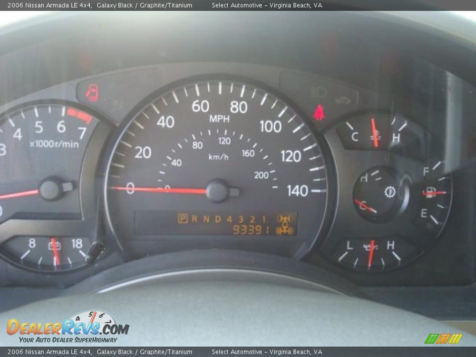 2006 Nissan Armada LE 4x4 Galaxy Black / Graphite/Titanium Photo #25