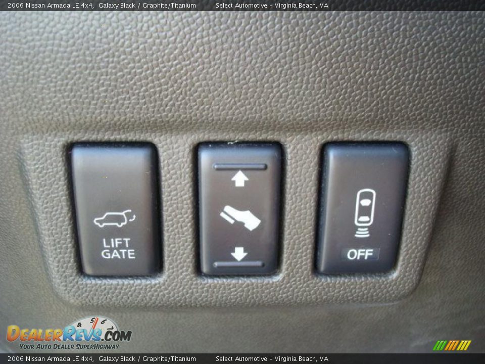 2006 Nissan Armada LE 4x4 Galaxy Black / Graphite/Titanium Photo #26
