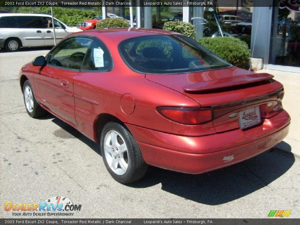 2003 Ford Escort ZX2 Coupe Toreador Red Metallic / Dark Charcoal Photo #3