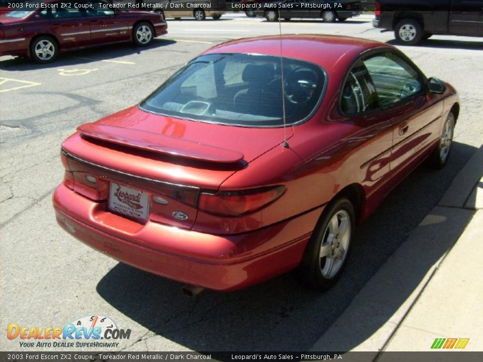 2003 Ford Escort ZX2 Coupe Toreador Red Metallic / Dark Charcoal Photo #5