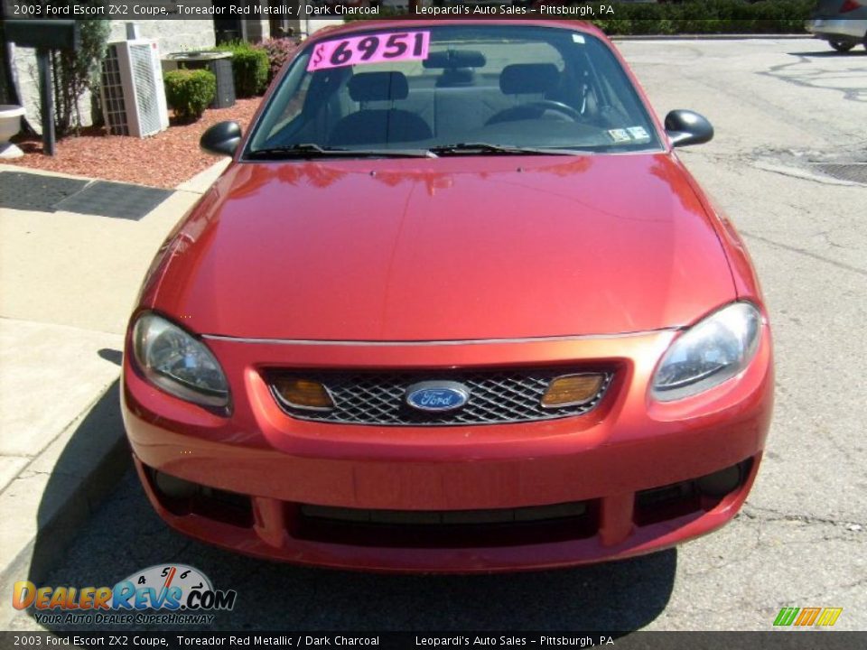 2003 Ford Escort ZX2 Coupe Toreador Red Metallic / Dark Charcoal Photo #7