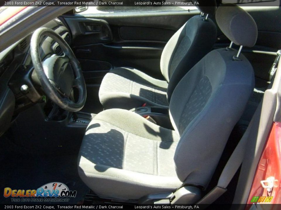 2003 Ford Escort ZX2 Coupe Toreador Red Metallic / Dark Charcoal Photo #10