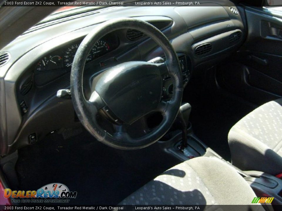 2003 Ford Escort ZX2 Coupe Toreador Red Metallic / Dark Charcoal Photo #11