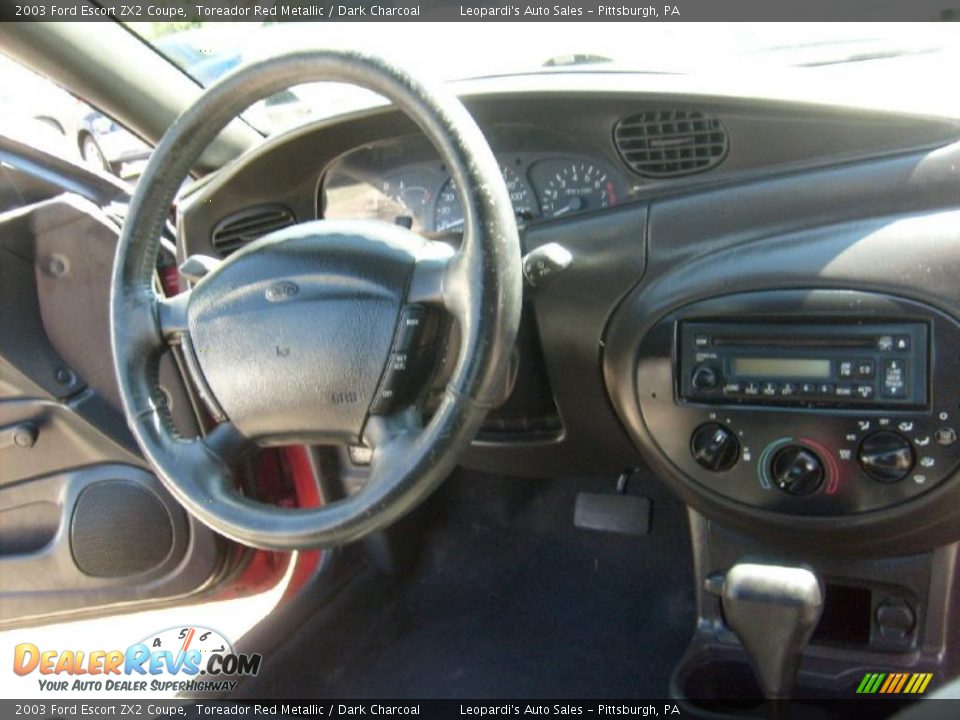 2003 Ford Escort ZX2 Coupe Toreador Red Metallic / Dark Charcoal Photo #15