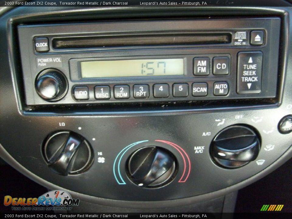 2003 Ford Escort ZX2 Coupe Toreador Red Metallic / Dark Charcoal Photo #23