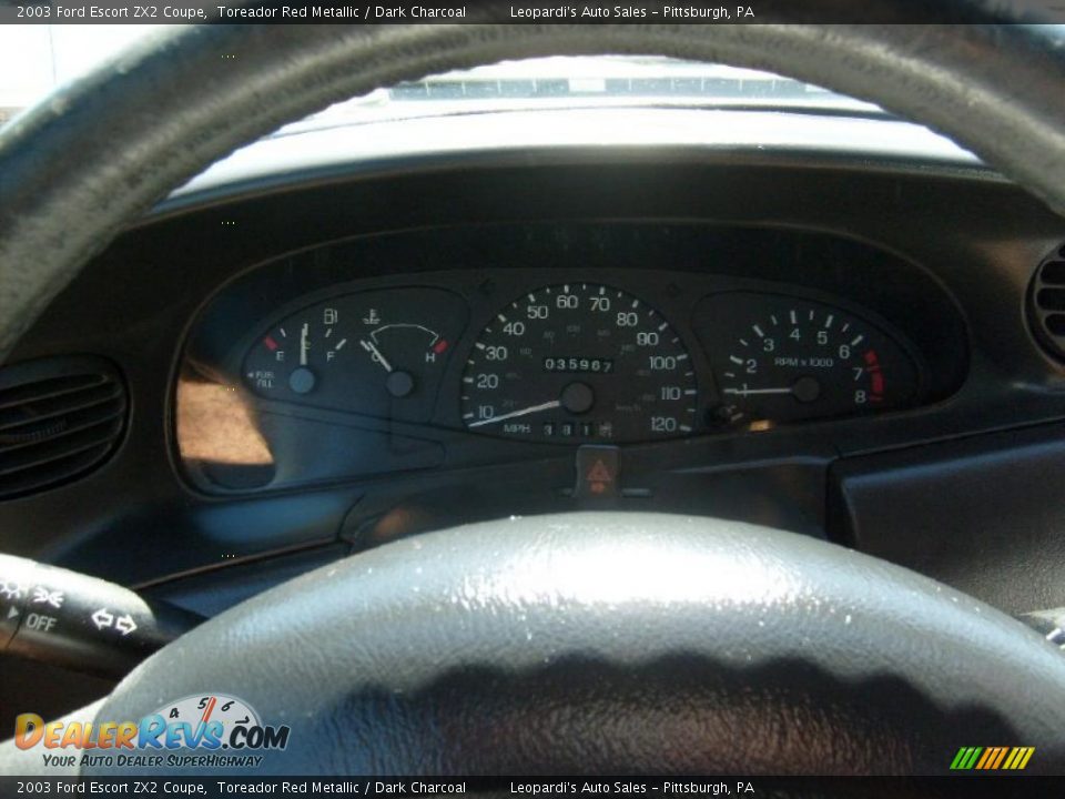 2003 Ford Escort ZX2 Coupe Toreador Red Metallic / Dark Charcoal Photo #24