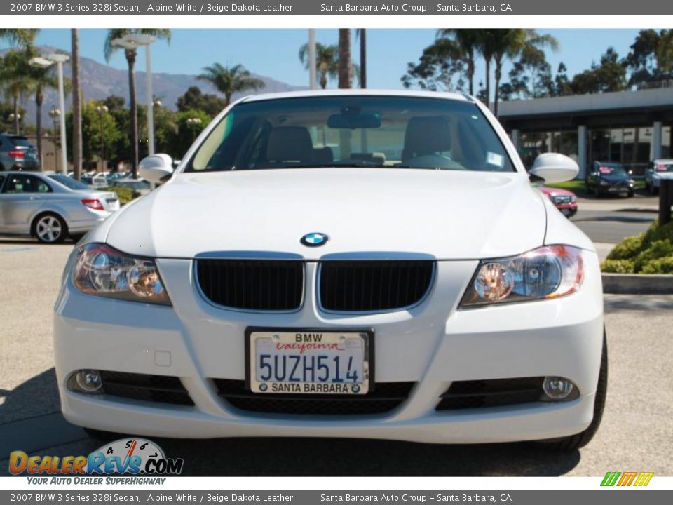 2007 BMW 3 Series 328i Sedan Alpine White / Beige Dakota Leather Photo #3