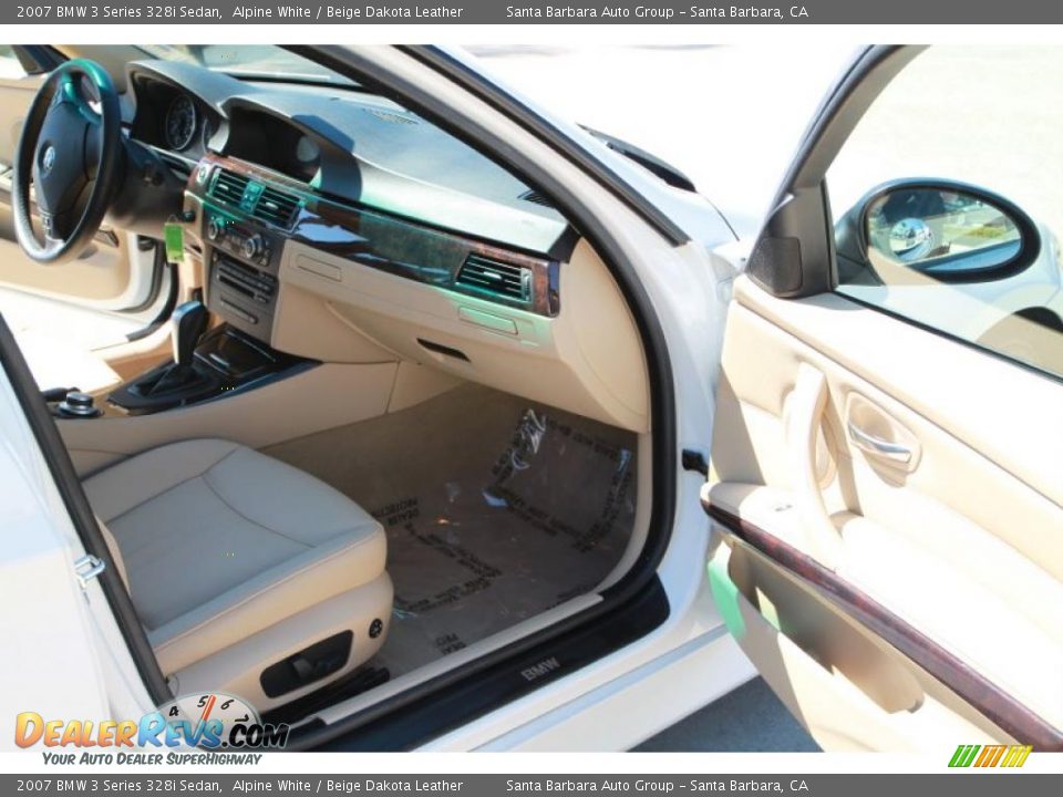 2007 BMW 3 Series 328i Sedan Alpine White / Beige Dakota Leather Photo #8