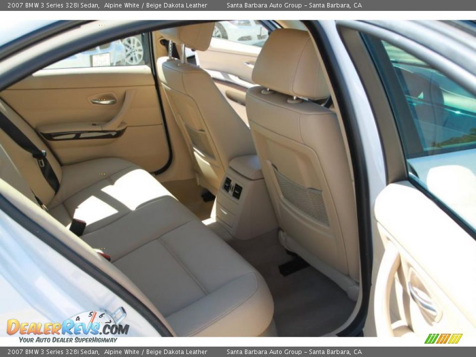 2007 BMW 3 Series 328i Sedan Alpine White / Beige Dakota Leather Photo #10