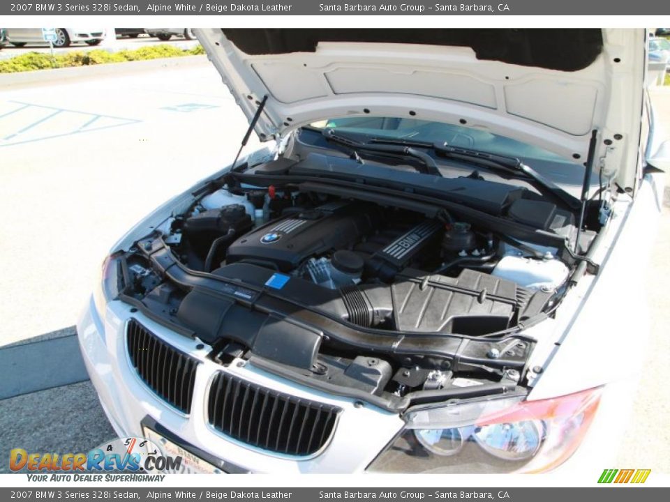 2007 BMW 3 Series 328i Sedan Alpine White / Beige Dakota Leather Photo #13