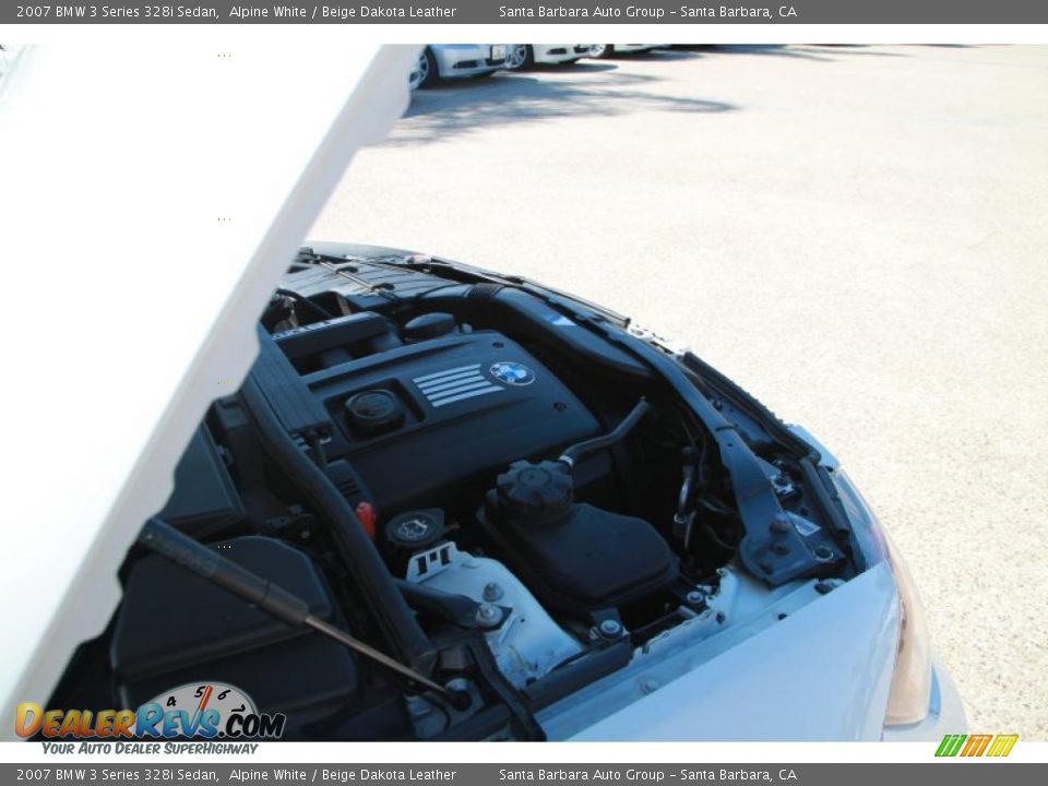2007 BMW 3 Series 328i Sedan Alpine White / Beige Dakota Leather Photo #14