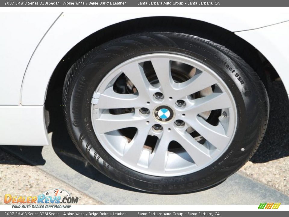 2007 BMW 3 Series 328i Sedan Alpine White / Beige Dakota Leather Photo #16