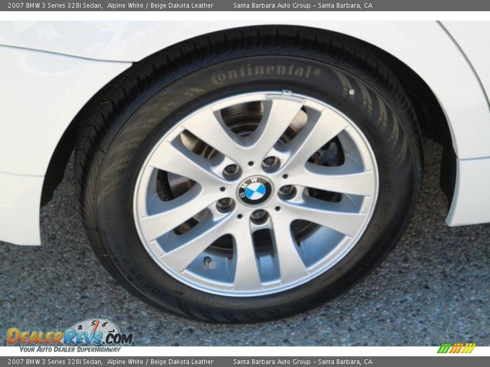 2007 BMW 3 Series 328i Sedan Alpine White / Beige Dakota Leather Photo #17