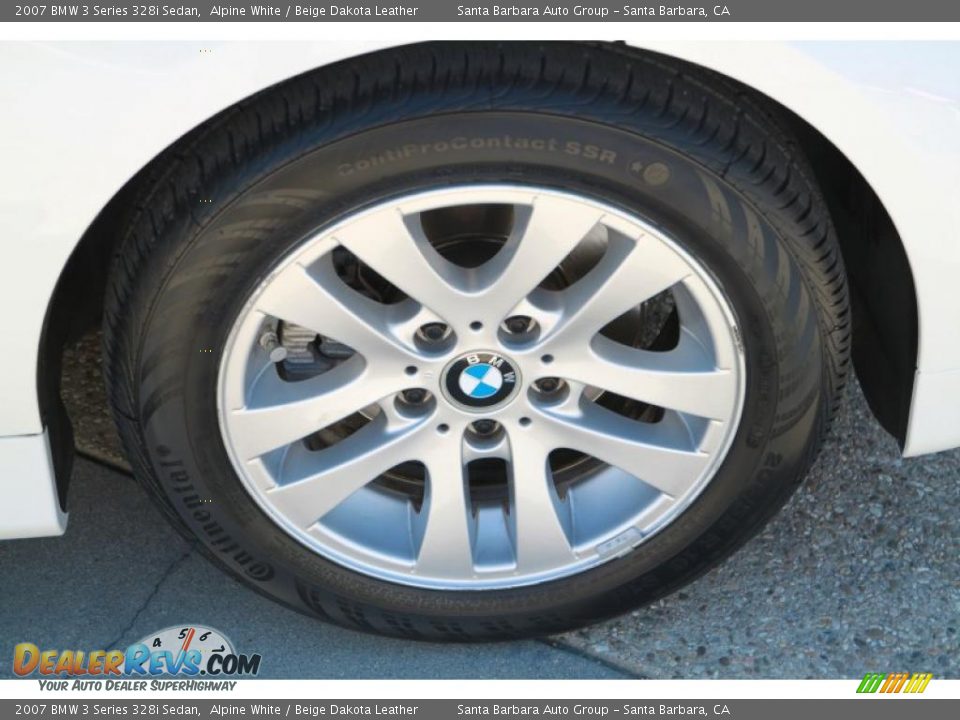 2007 BMW 3 Series 328i Sedan Alpine White / Beige Dakota Leather Photo #18