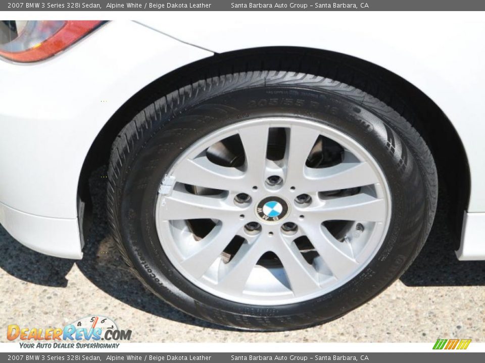 2007 BMW 3 Series 328i Sedan Alpine White / Beige Dakota Leather Photo #19