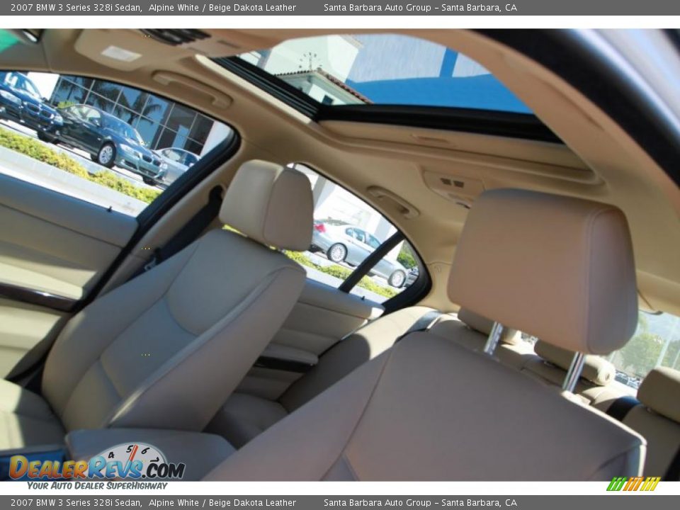 2007 BMW 3 Series 328i Sedan Alpine White / Beige Dakota Leather Photo #20