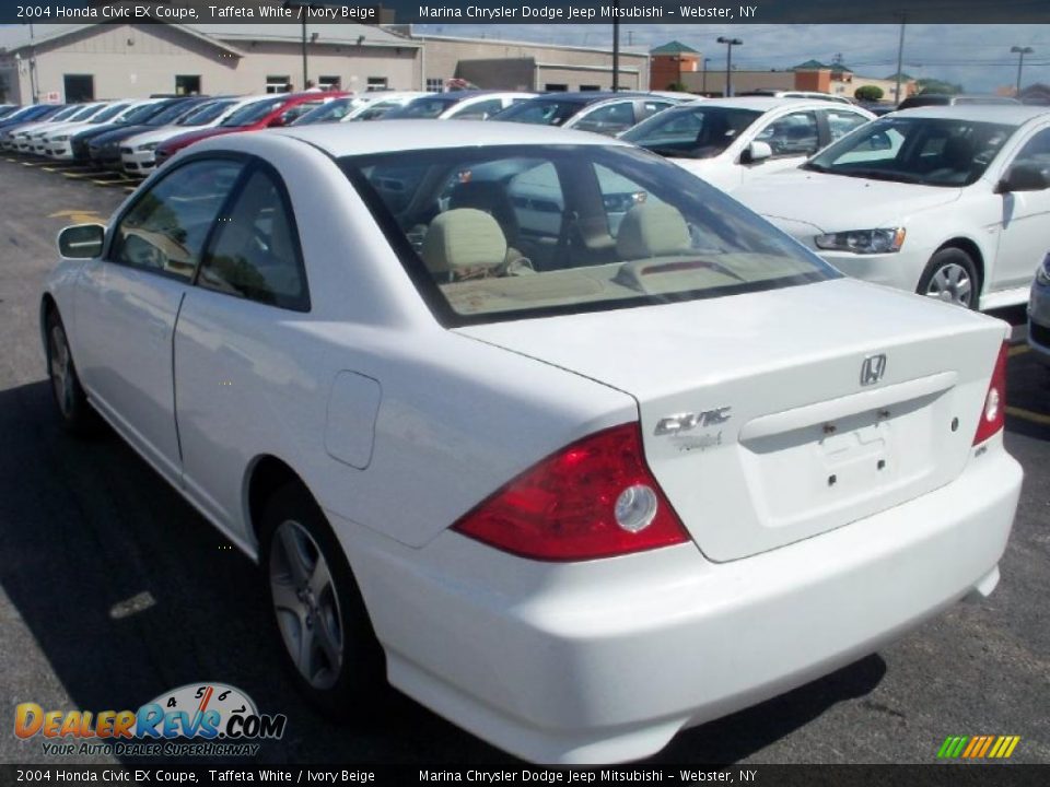 2004 Honda Civic EX Coupe Taffeta White / Ivory Beige Photo #8