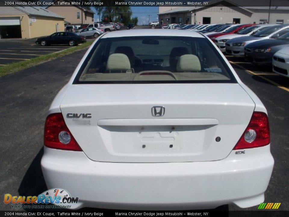 2004 Honda Civic EX Coupe Taffeta White / Ivory Beige Photo #9