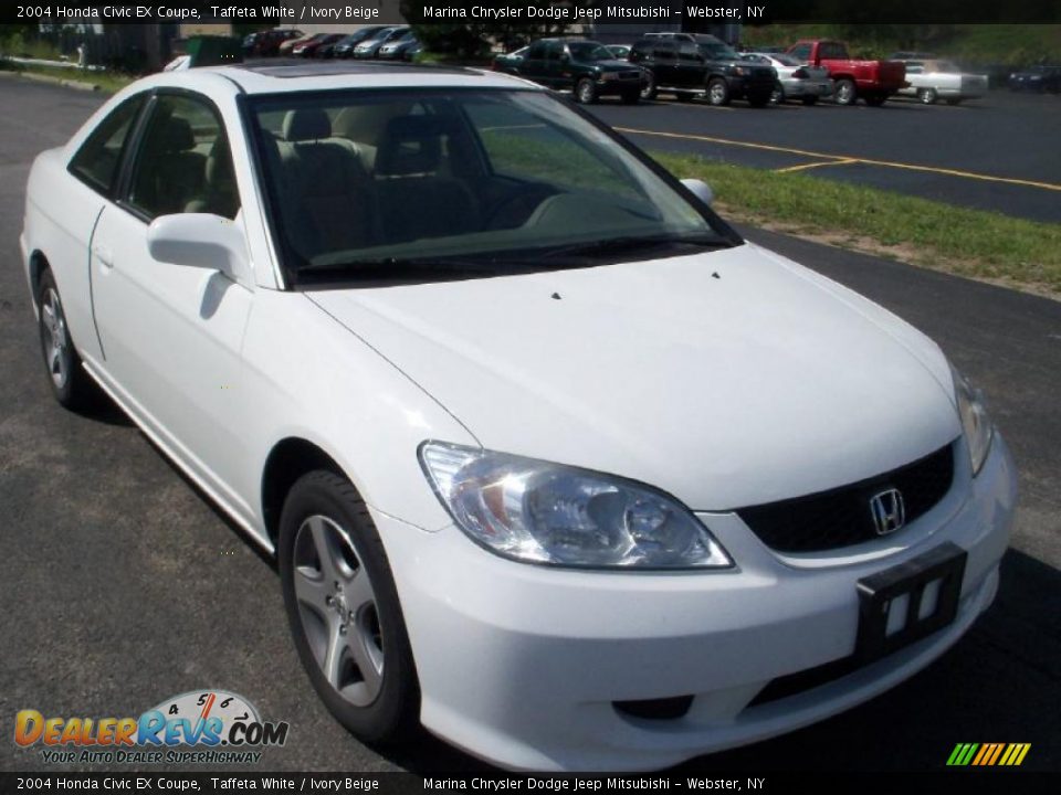 2004 Honda civic ex coupe white #6