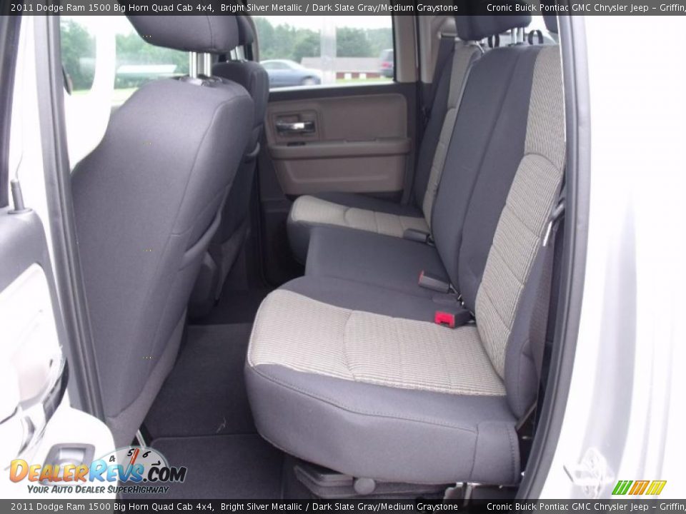 2011 Dodge Ram 1500 Big Horn Quad Cab 4x4 Bright Silver Metallic / Dark Slate Gray/Medium Graystone Photo #14