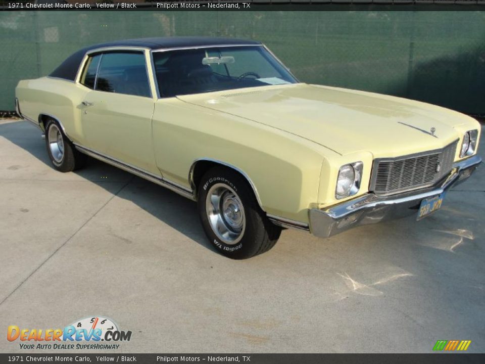 1971 Chevrolet Monte Carlo Yellow / Black Photo #1
