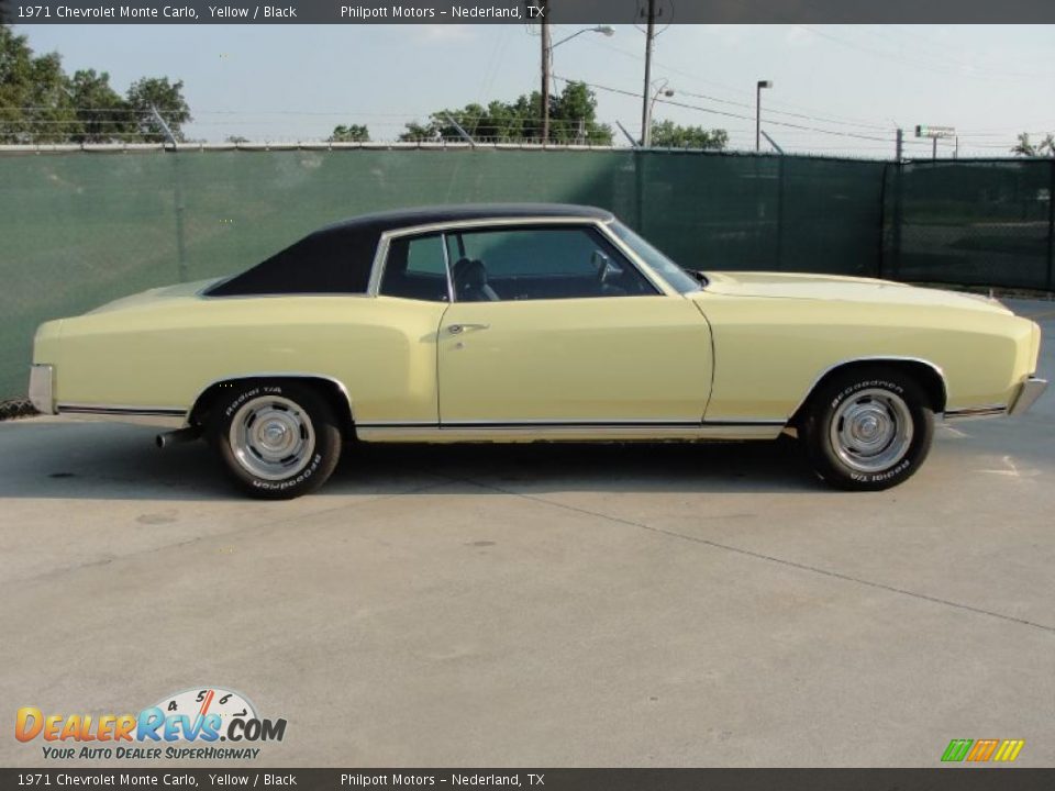 1971 Chevrolet Monte Carlo Yellow / Black Photo #2