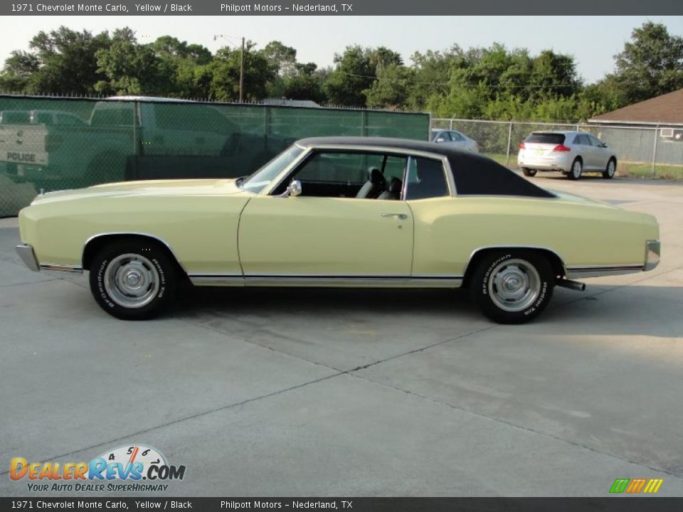 1971 Chevrolet Monte Carlo Yellow / Black Photo #6