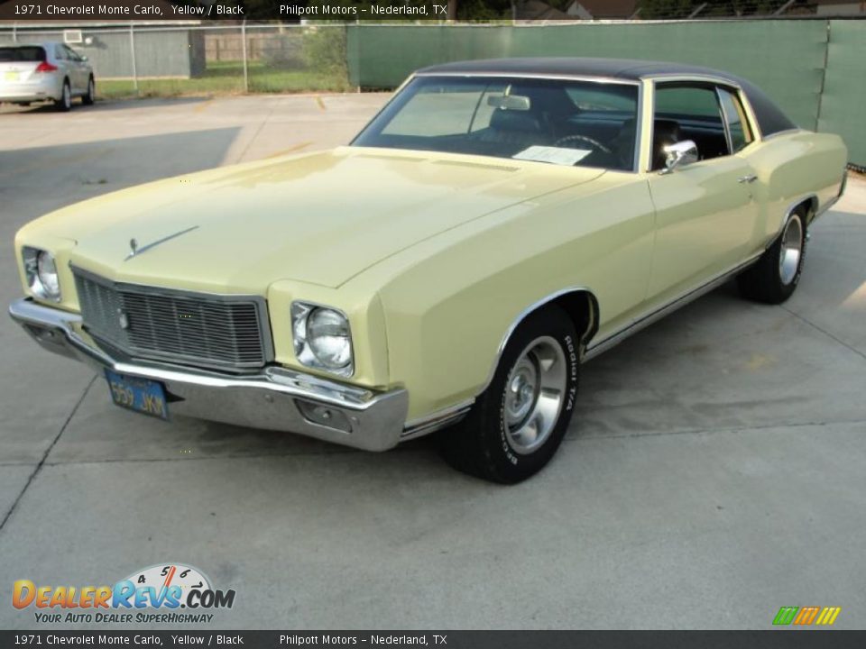 1971 Chevrolet Monte Carlo Yellow / Black Photo #7