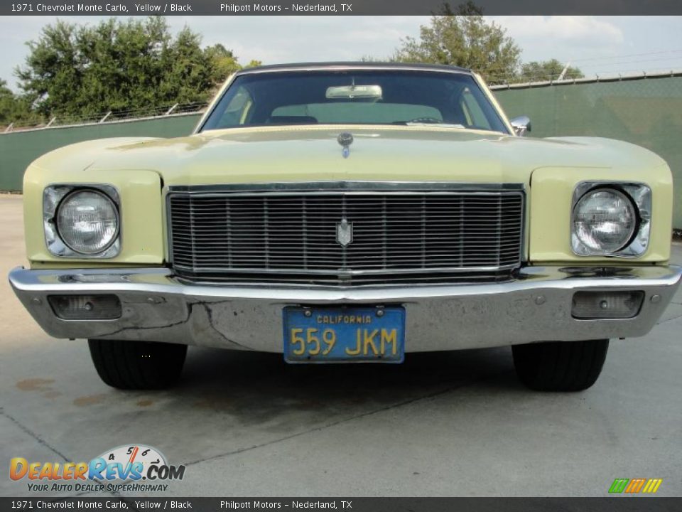1971 Chevrolet Monte Carlo Yellow / Black Photo #9
