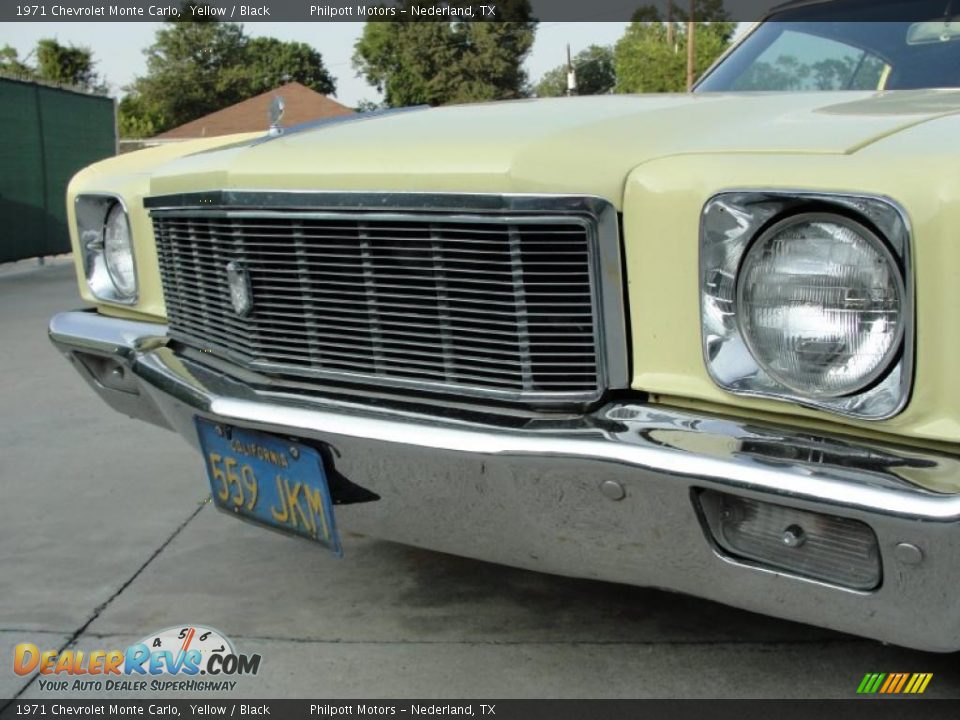 1971 Chevrolet Monte Carlo Yellow / Black Photo #11