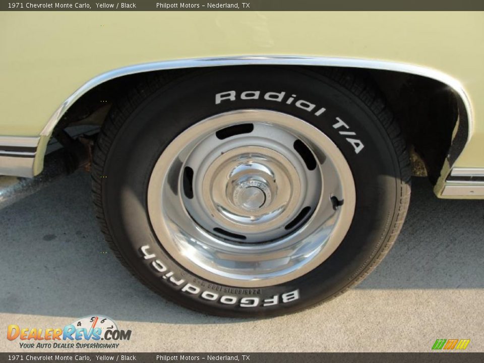 1971 Chevrolet Monte Carlo Yellow / Black Photo #15