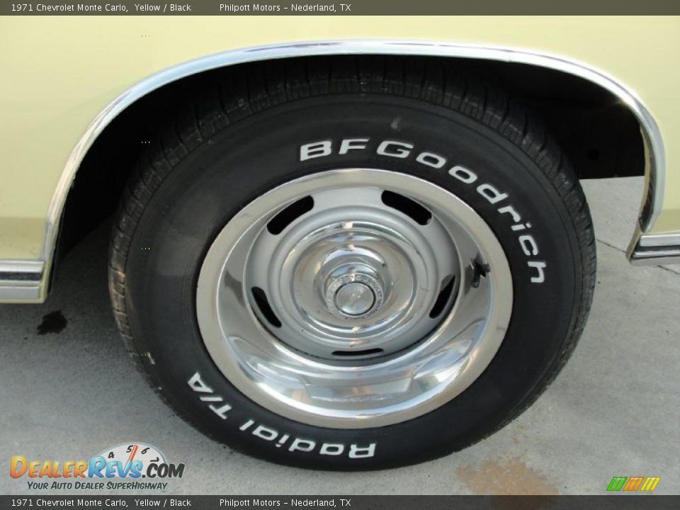 1971 Chevrolet Monte Carlo Yellow / Black Photo #16