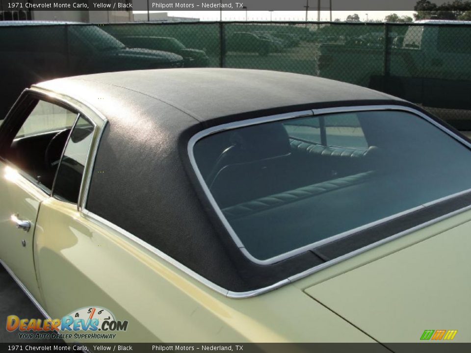 1971 Chevrolet Monte Carlo Yellow / Black Photo #22