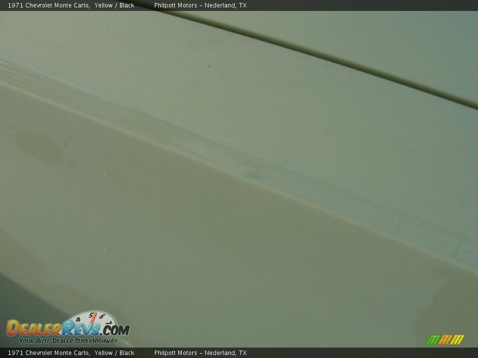 1971 Chevrolet Monte Carlo Yellow / Black Photo #25