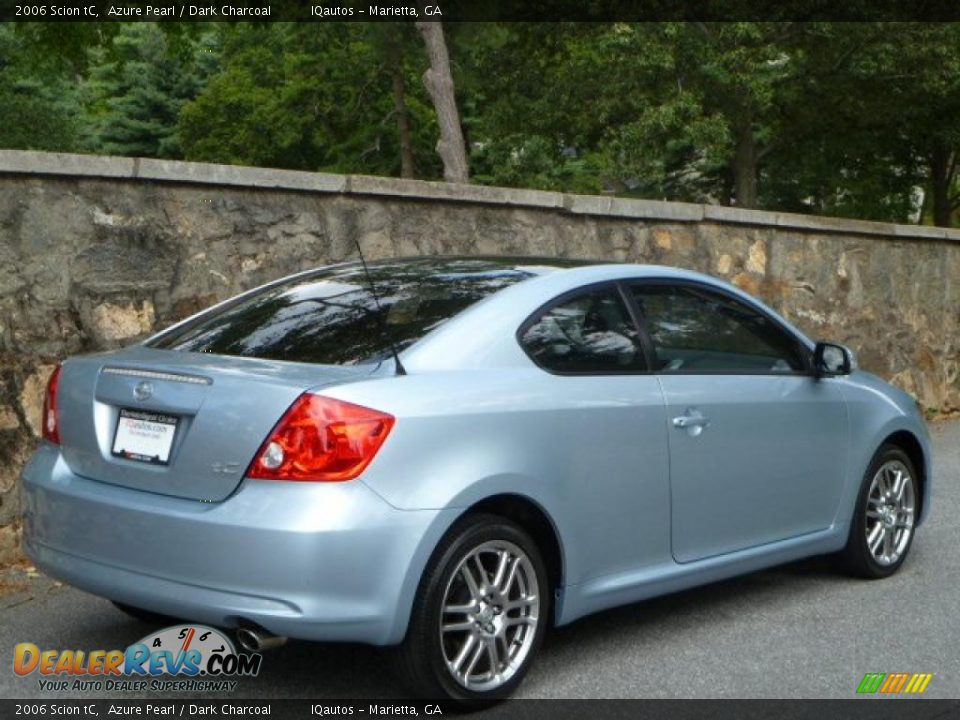 2006 Scion tC Azure Pearl / Dark Charcoal Photo #3