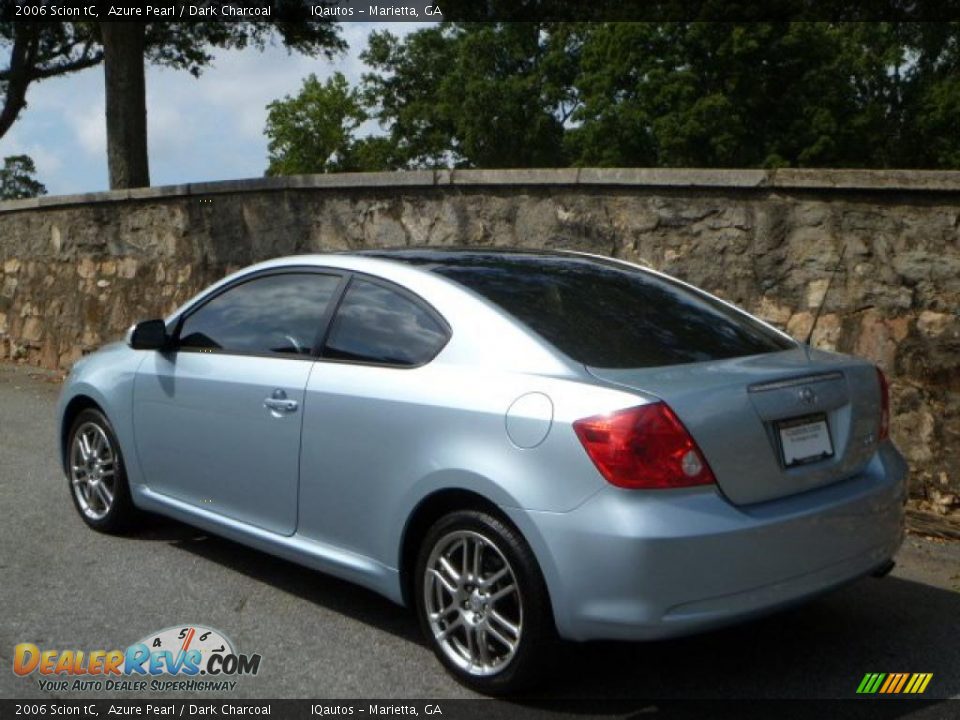 2006 Scion tC Azure Pearl / Dark Charcoal Photo #4