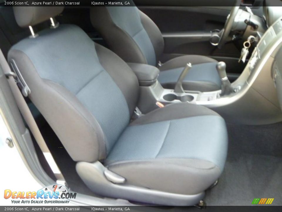 2006 Scion tC Azure Pearl / Dark Charcoal Photo #8