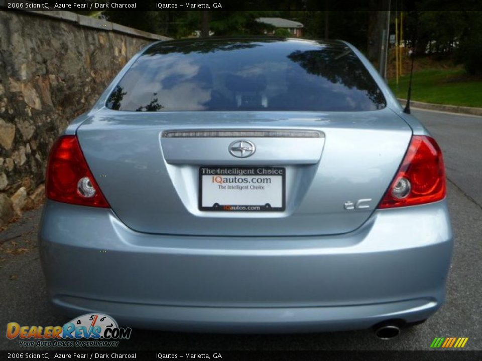 2006 Scion tC Azure Pearl / Dark Charcoal Photo #11