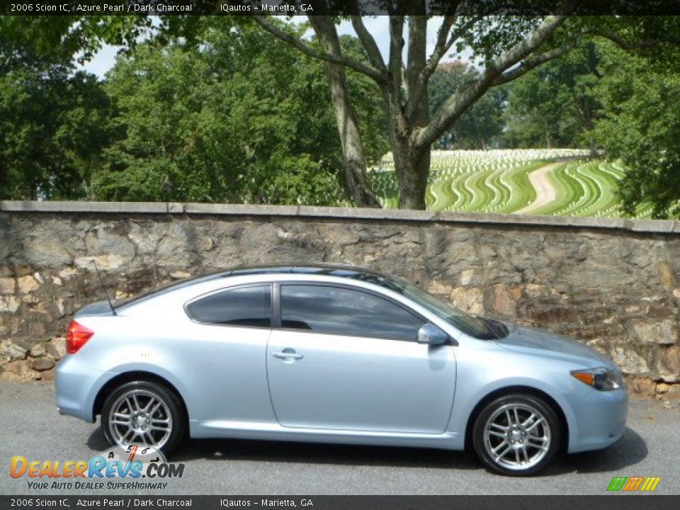 2006 Scion tC Azure Pearl / Dark Charcoal Photo #13